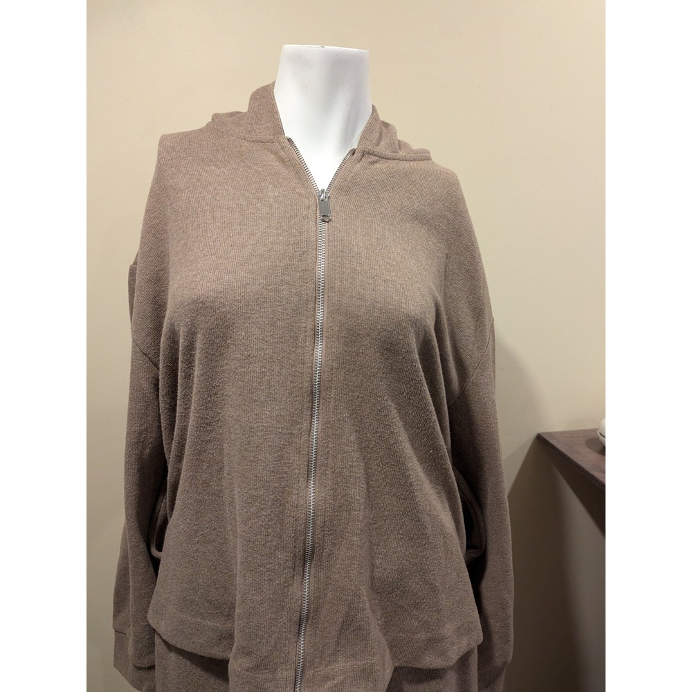 Zara Women's Beige Sweatshirt Size M Lounge Wear Casual Relaxed Hoodie Comfy